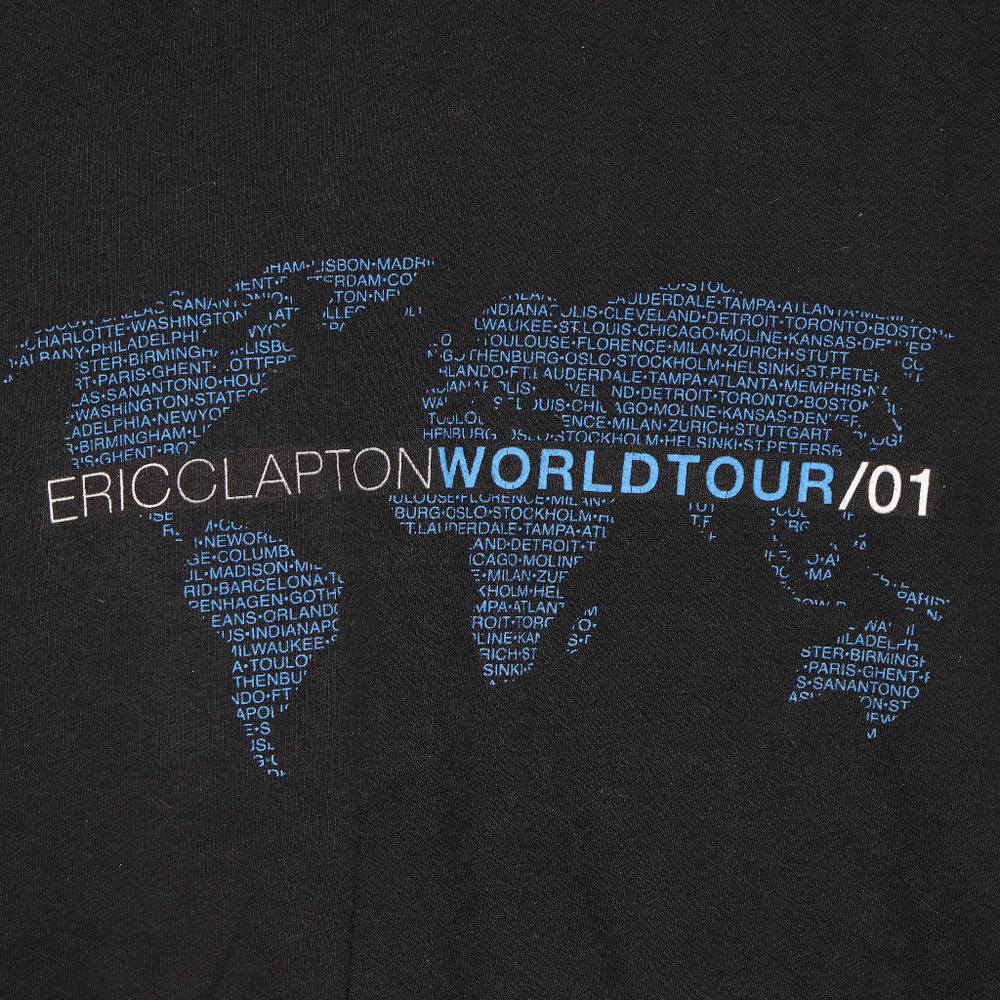 Eric Clapton 2001 World Tour Local Crew Shirt XL